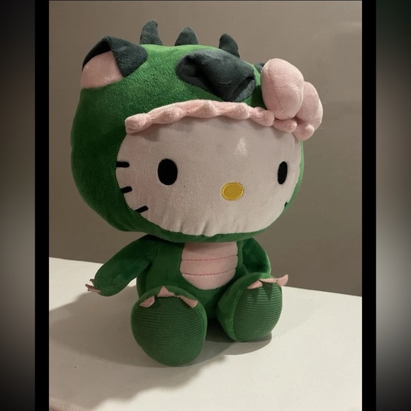 Sanrio Other - Hello Kitty Green Dinosaur Plush 12” Sanrio Fiesta Stuffed Animal NWOT